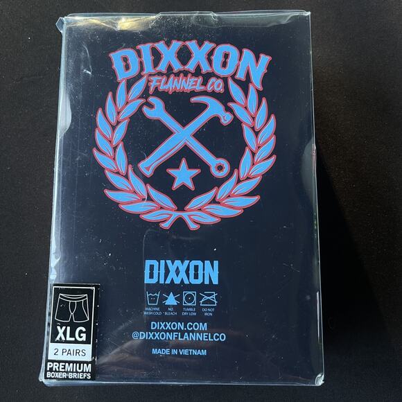 Dixxon Boxer Briefs Mens XL XLG 2 Pairs Red Black Cocktail Palm Tree Print New - Picture 4 of 4